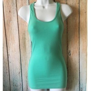 Tank Top Racer Light Green Back T-Shirt